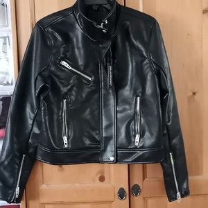 BLANK NYC Black "Vegan" leather women's biker jack